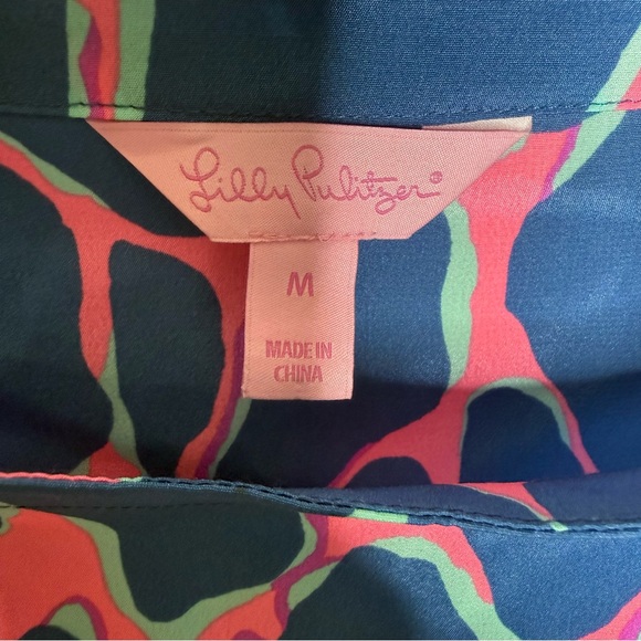 Lilly Pulitzer Silk Tiki Adira Off The Shoulder Mini Dress Size Medium NWOT - Picture 4 of 10